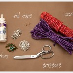 DIY Rhinestone Cord Necklace Supplies