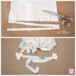 DIY Safety Pin Bracelet with Brooch Cutting Fabric