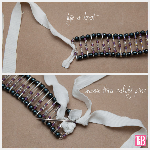 DIY Safety Pin Bracelet with Brooch Safety Pins