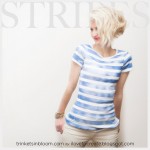 DIY Striped T-Shirt with Spray Paint Feature www.trinketsinbloom.com
