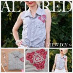 How to Alter a Man’s Shirt into a Cute Summer Top Feature www.trinketsinbloom.com