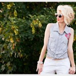 How to Alter a Man’s Shirt into a Cute Summer Top Photo 1