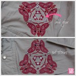 How to Alter a Man’s Shirt into a Cute Summer Top Adding Stones