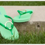 Green and Gold DIY Flip Flops Photo 1