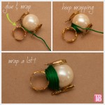 OZ DIY Crystal Ball Ring Emerald Wrap