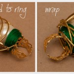 OZ DIY Crystal Ball Ring Golden Wrap