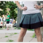 DIY Dip Dyed Pleated Skirt Tutorial Photo Close Up