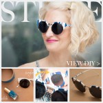 DIY Blue & White Striped Sunglasses Feature www.trinketsinbloom.com