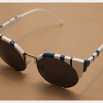 DIY Blue and White Striped Sunglasses Finished