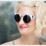 DIY Blue & White Striped Sunglasses Photo