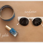 DIY Blue and White Striped Sunglasses Supplies