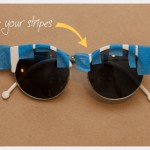 DIY Blue and White Striped Sunglasses Taping