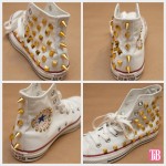 DIY Studded Converse Views of Finished Sneaker