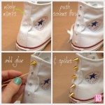 DIY Studded Converse Adding Spikes