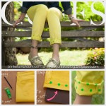 DIY Jeans with Printed Cuffs Feature www.trinketsinbloom.com