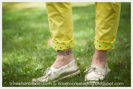 DIY Jeans with Printed Cuffs