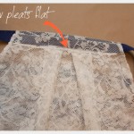 DIY Lace Tank with Ribbon Sew Pleats Flat