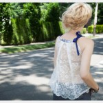 DIY Lace Tank with Ribbon Backview