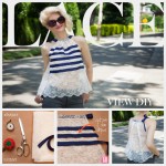 DIY Lace Tank with Ribbon Feature www.trinketsinbloom.com