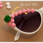 Pink and Green Elephant DIY Sunglasses Studs