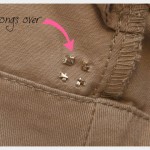 DIY Studded Shorts Folding Prongs