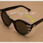 DIY Sunglasses with Silver Nailheads Side View