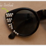 DIY Sunglasses with Silver Nailheads First Side Finished