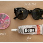 DIY Sunglasses with Silver Nailheads Supplies