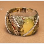 DIY Bangle Bracelet with Tape Finished with Rhinestone Tape