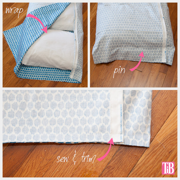 diy pillow lounger sewing ends