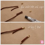 Gold Cord and Leather Necklace DIY Adding End Caps