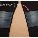 DIY Patched Skinny Jeans with Zippers Pinning Patches