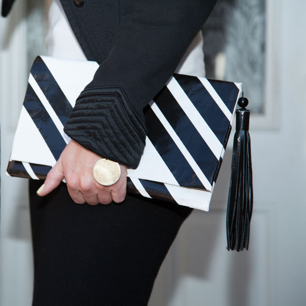 Black and White Duct Tape Clutch DIY