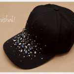 DIY Rhinestone Baseball Cap Finished Photo