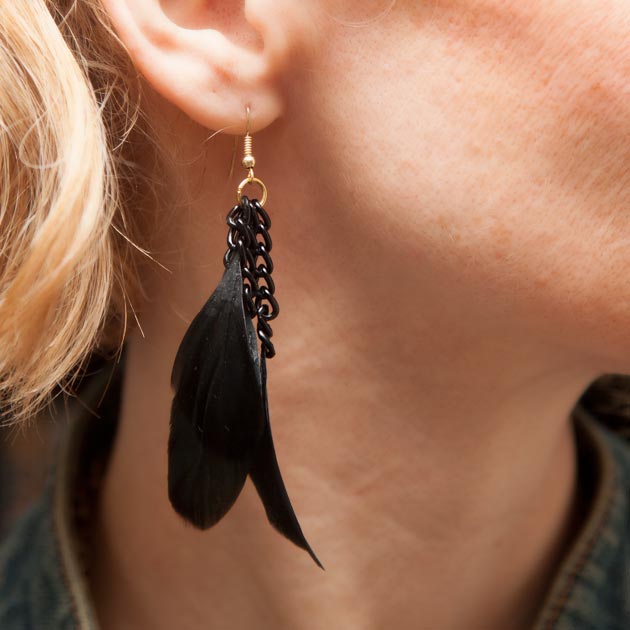 Feather Earrings DIY