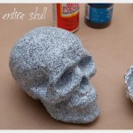 Halloween Glitter Skull DIY Covered and Let Dry