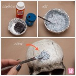 Halloween Glitter Skull DIY Mixing