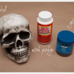 Halloween Glitter Skull DIY Supplies