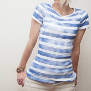 DIY Striped T-Shirt with Spray Paint