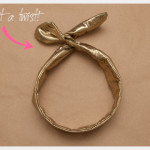 DIY Gold Hair Tie Finished