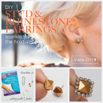 Stud and Rhinestone Earrings DIY Feature by Trinkets in Bloom