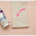 DIY Gloves with Rings Adding Glue