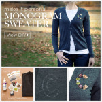 DIY Monogram Sweater by trinketsinbloom.com