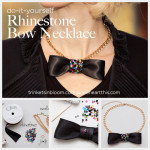 DIY Rhinestone Bow Necklace by Trinkets in Bloom