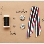 DIY Recycled Ribbon Bracelet Supplies