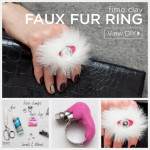 Faux Fur Fimo Clay Ring DIY by Trinkets in Bloom