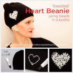 Beaded Heart Beanie DIY by Trinkets in Bloom