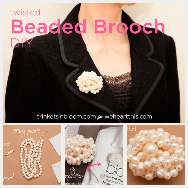 Twisted Pearl Brooch DIY Tutorial