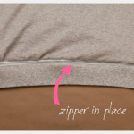 Distressed Sweatshirt DIY with Zipper Hem Zipper 3