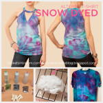 Snow and Ice Dyeing Altered T-Shirt by Trinkets in Bloom